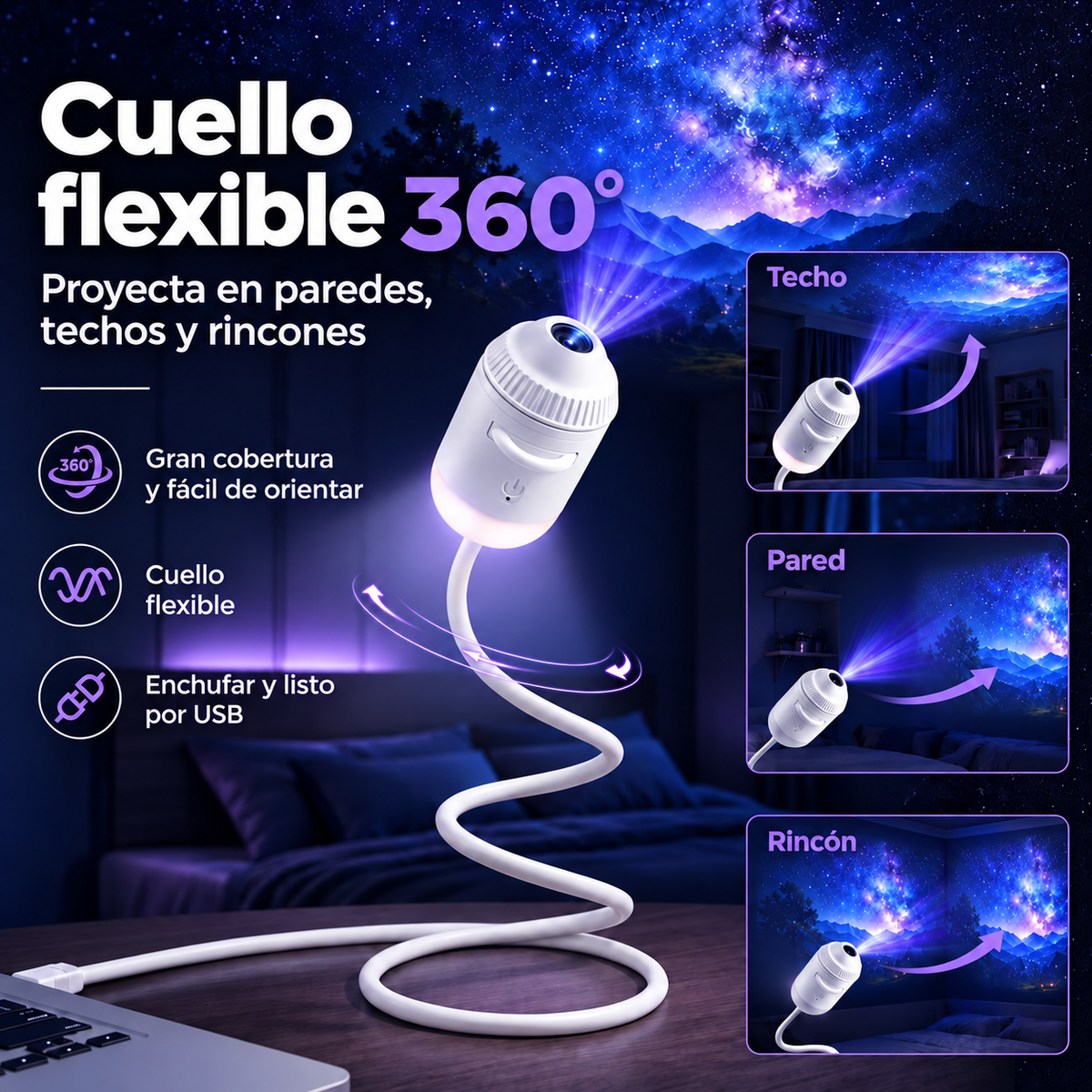 Proyector galáctico Zemilti: Un universo en tu habitación.