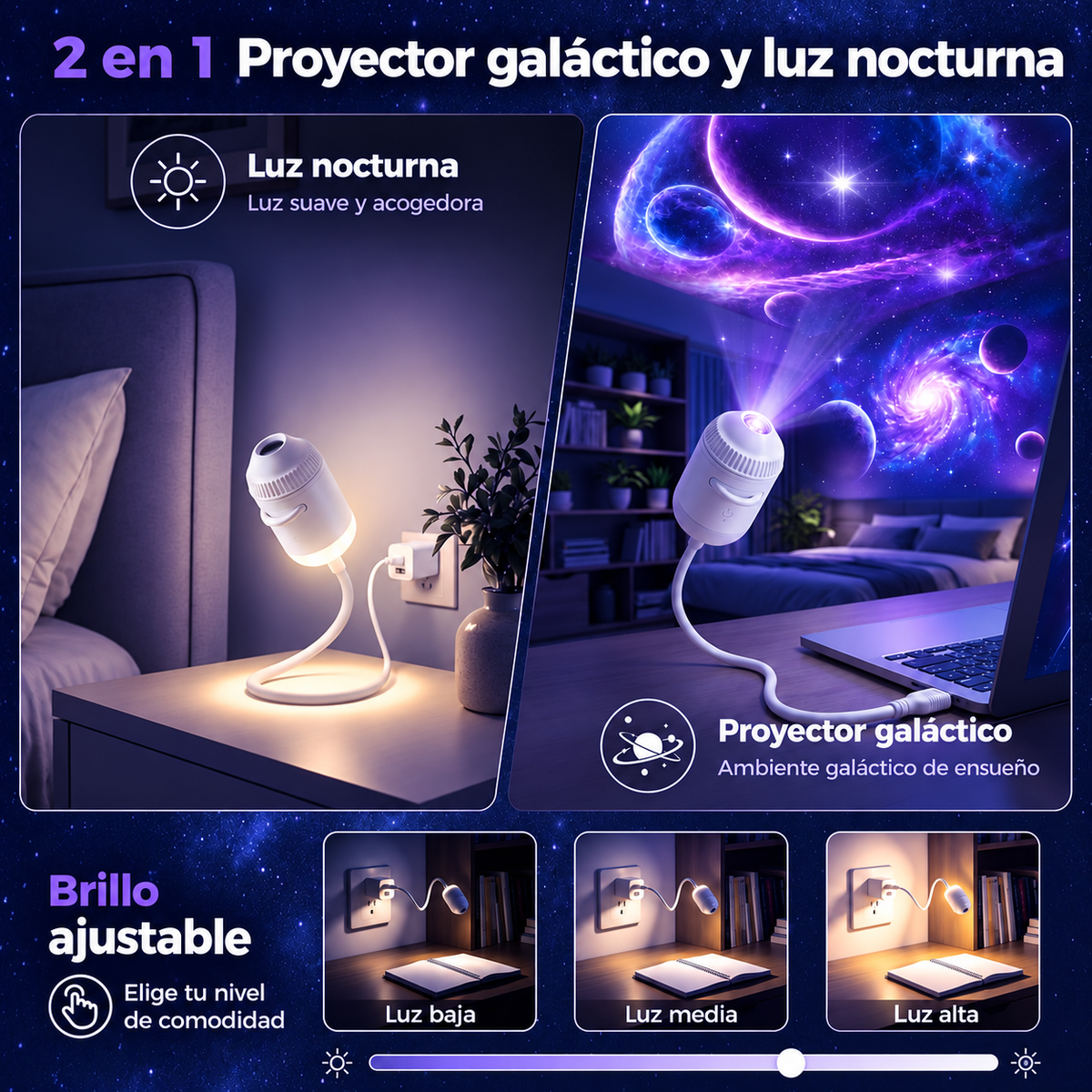 Proyector galáctico Zemilti: Un universo en tu habitación.